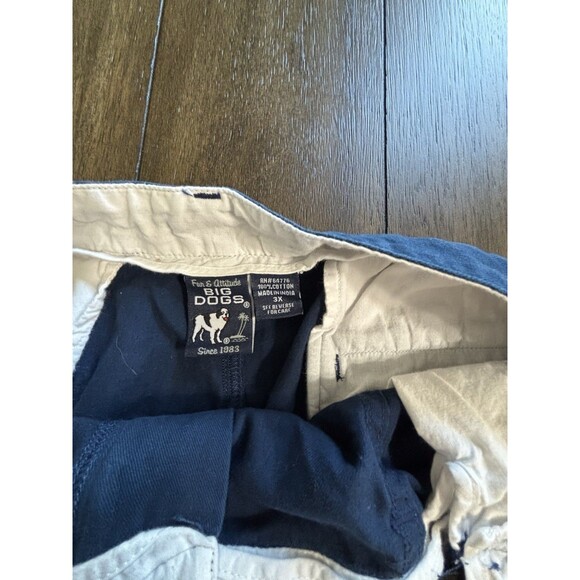 Big Dogs Vintage 90s Mens 3X Cotton Stretch Waist Shorts Navy - Picture 9 of 10